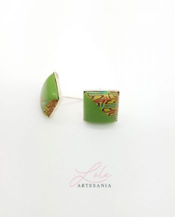 Pendiente Laberinto Botón Cuadrado