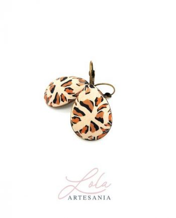 Pendiente Largo Estampado Animal