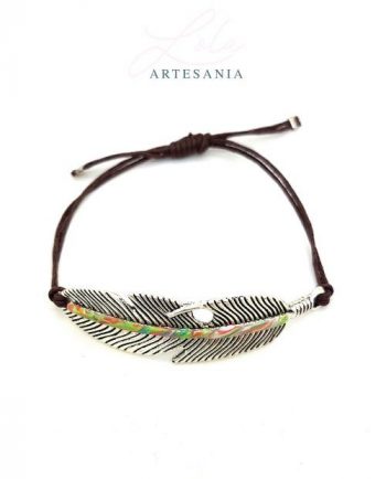 Pulsera Pluma Verde Primavera