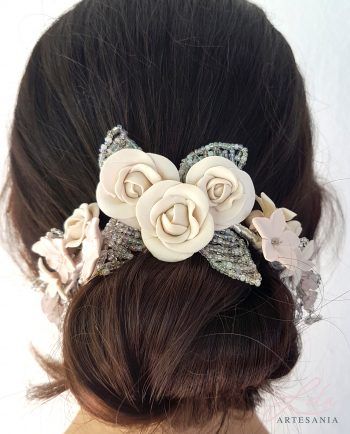 Snow Rose Tocado de artesanía Lola