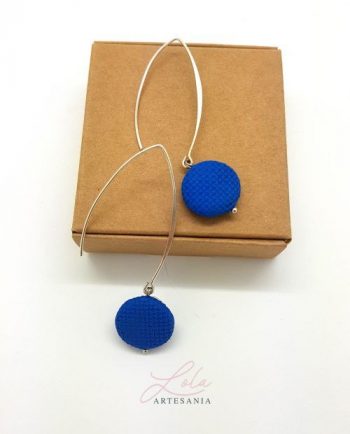 Azul Azafata Pendiente Arco