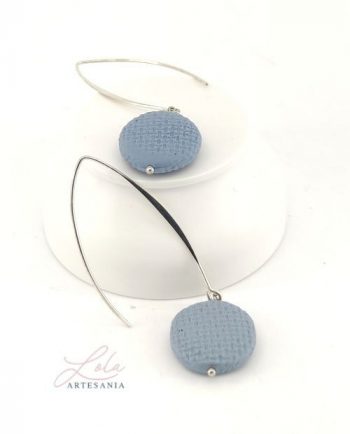 Pendiente Azul Redondo Arco