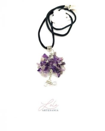 Amatista Árbol Vida Collar