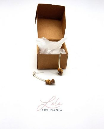 Cuarzo Marrón Pendientes de Mujer