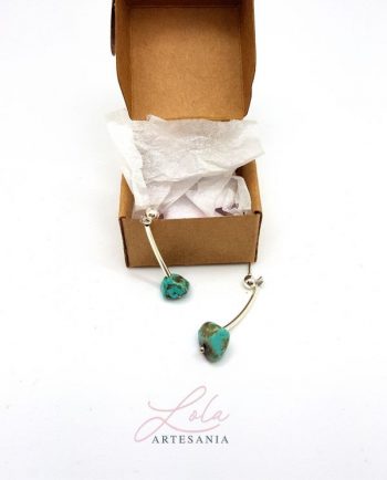 Pendientes de Turquesa Azul Intenso