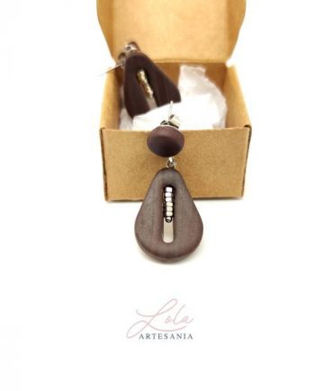 Pendiente Caoba Africana «AUTUMN»