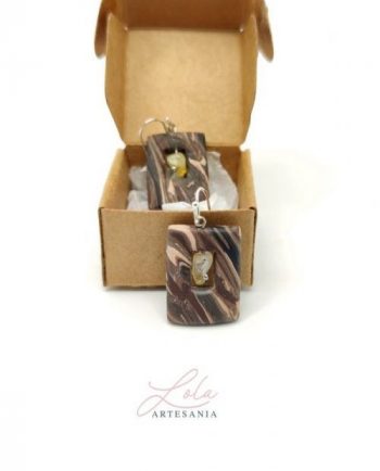 Pendiente Piedra Natural Colección 