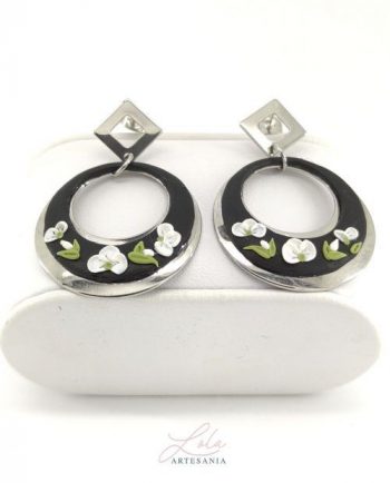 Aro Acero Pendientes Flores