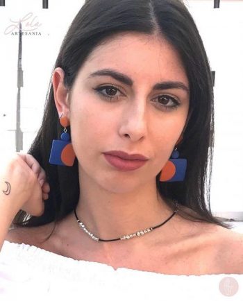 Maxi Pendientes Luna Cuadrados.