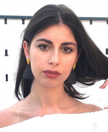 Maxi Pendientes Negros y Mostaza.