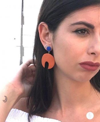 Pendientes Geométricos Maxi Bicolor