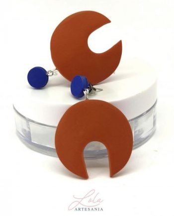 Pendientes Geométricos Maxi Bicolor