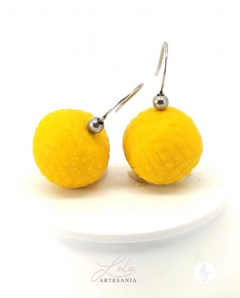 Pendientes Color Mostaza con Textura