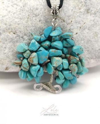 Collar Joya Turquesa Árbol