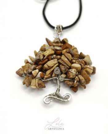 Cuarzo Marrón Árbol de la Vida hecho por artesania Lola con piedras naturales