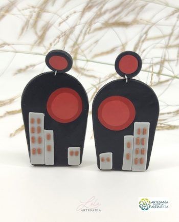 Pendientes Con Ciudad de artesanía Lola