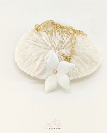 Collar Jazmín Chapado Oro artesanía Lola