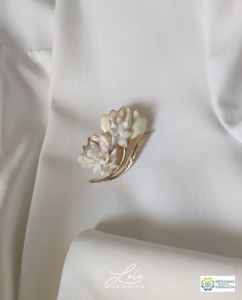 Broche Biznaga Esmaltado hecho a mano. Artesanía Lola