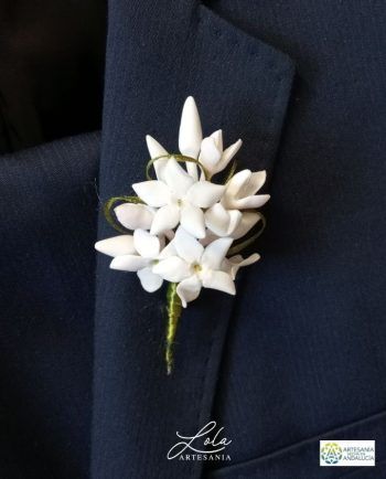 Prendido Novio de Biznaga hecho a mano por Artesanía Lola