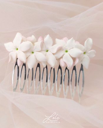 Jazmines en Peina De Biznaga hecha a mano por Artesanía Lola