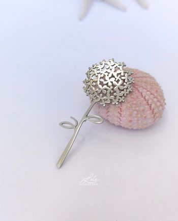 Broche de Biznaga Plateado Artesanía Lola