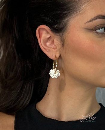 Pendientes de Biznaga en Aro realizados por artesanía Lola