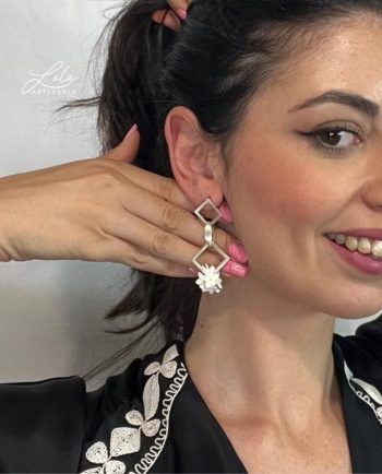 Pendientes Biznaga Geométricos de artesanía Lola